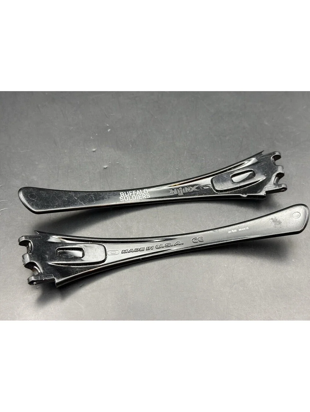 Oakley Hijinx Stussy Polished Black OEM Replacement Arms (w/Icons)